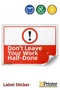 Don'T Quit Your Job before You Start! Isg Warning Sign Sticker 15X21 cm