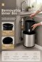 Bathroom, Kitchen under Counter 11 Liter Metal Trash Can, Chrome, Fits All Cabinets Inside Cabinet Trash Can - 5