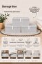 Set of 4 Multi-Purpose Storage Boxes with Lids Organizer Mega 60 X 40 X 30 cm Gray - 3