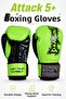 30097-P Attack 5 Plus Boxing Gloves Kick Green Boxing Gloves Muay Thai Gloves - 2