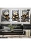 Textured Appearance White Flower 3 Piece Plexiglass Mirrored Painting - 4
