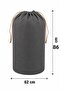 3 Pieces Anthracite Drawstring Bag Xlarge 86X62 cm - Moving Bag - Quilt Pillow Laundry Storage Bag - 3