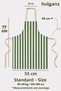Green Striped Kitchen Apron Water Repellent Stain Resistant Fabric Colorfast Natural 100% Cotton Daily Kitchen Aprons with Neck and Waist Ties - 4