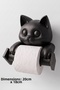 Decorative Toilet Paper Holder with Cat Figure 20X18 cm Pla Cute Bathroom Accessory - 4