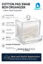 Transparent Lid Ear Swab and Cotton Pad Bathroom Makeup Organizer Box - 2