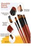 Professional Painting Brush Set 6-Piece Cut-End 1 Pack Stilo Set 5 Synthetic Quality Painter Brush Set - 3