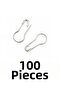 100 Pieces of Pear-Shaped Safety Pins 2 cm Bulb Type Safety Pins