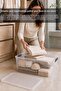 2-Piece 20Lt Lockable Lid Storage Box - Elora Multi-Purpose Cabinet Organizer Organizer Box Transparent - 4