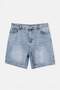 Mavi Lastikli Normal Bel City Boy %100 Pamuk Non-Stretch Büyük Beden Denim Şort TBBSS26AP00013 - 5