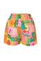 Fruit Patterned Woven Regular 100% Cotton Beach Shirt Shorts Set Tbess26Au00040 - 8