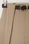 Khaki Knitted Belted Comfortable Fit Cotton Trousers Tdrss26Pl00048 - 2