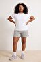Gray Melange 2 Thread Non-Drawstring Waistband Plus Size Shorts & Bermuda Tbbss26Ap00035 - 2