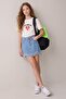 Ecru Plain Knitted Girl's T-Shirt Tkdss26Ts00079 - 3