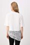 Ecru Plain Oversize/Wide Fit Polka Dot Lace Detailed Knitted T-Shirt Twoss26Ts00337 - 4