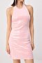 Pembe Boyundan Bağlamalı Bodycone/Vücudu Saran Kısa / Mini Örme Elbise TPRSS26EL00191 - 3
