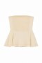 Sarı Fitted/Vücuda Oturan Straplez Kolsuz Soft Touch Örme Bluz TWOSS26BZ00887 - 7