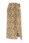 Geometric Patterned Woven Maxi Belted 100% Cotton Beach Skirt Tbess26Et00013 - 4