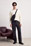 Siyah Kot Görünümlü Straight Fit Erkek Pantolon TMNAW27PL00003 - 7