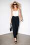 Black Belted Lycra Pleated Flat Trousers Tdrss26Pl00068 - 3