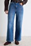 Mavi Orta Esnek Yüksek Bel Bilek Boy Culotte Jeans TWOAW27JE00198 - 3