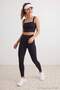 Anthracite Corded Scuba Fabric Supported/Shape-Enhancing Knitted Sports Bra Thmaw27Ss00007 - 2