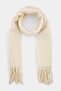 Ecru Sequin Detailed Tasseled Women's Scarf Takaw27At00008