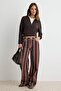 Çok Renkli Çizgili Normal Bel Wide Leg Jeans TWOAW27JE00118 - 2