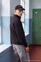 Black Oversize/Relaxed Fit Embroidered Zipper Collar Sweatshirt Tmnaw27Sw00005 - 6