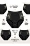 4-Piece Women's Bato Panties Plus Size High Waist with Lace Sides - 4