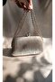 Women's - Gold Glitter Twist Chain, Portfolio Clutch Evening Bag for Special Occasions