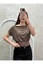 Women's Sandy Fabric Lace Detailed Off-Shoulder Blouse 205 - 2