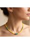 Women's Yellow Sports Fimo Necklace Handmade Bijouterie Gift Accessory