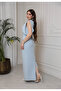 Classic Crepe Dress with Accessory - 5