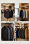Business Class 3 Pieces 44 cm Black Italian Hook Solid Wood Suit Hanger Coat Jacket Hanger - 5
