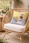 Set of 4 Suede Throw Pillow Covers with Lemon Pattern in Lemon Garden and Tile Vase - 6