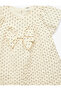Bow-Tie A-Line Polka Dot Ecru Baby Girl Dress 6Smg80093Aw - 4