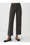 Anthracite Melange High Waist Wide Leg Relaxed Fit Knitted Trousers - 4