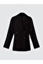 Black 100% Linen Straight Cut Shirt Collar Long Sleeve Woven Jacket - 7