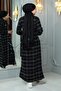 معطف كشمير بأزرار أسود 19260 - 3