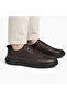 Men's Brown Genuine Leather Lace-Up Transitional Casual Shoes 816