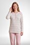 Mecit 6360 Pink Women's Dressing Gown Pajamas Nightgown Set - 5
