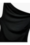Asymmetrical Drape Detailed One Shoulder Blouse - 5