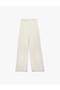 High Waist Palazzo Trousers with Pockets and Pleat Detail - 3