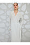 Long Sleeve Cotton Linen Double Breasted Long Kimono