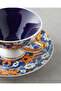 Dahlia New Bone China 4 Piece Coffee Cup Set for 2 People 90 ml Colorful - 4
