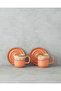 Alicent Ceramic 4 Piece Double Coffee Cup Set for 2 People 150 ml Light Orange - 2