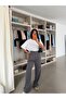 My Palazzo Fabric Trousers Smoked