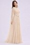Stone and Cape Detailed Lace Hijab Evening Dress Cream 1255 - 4