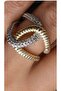 Steel Design Zircon Stone Ring Adjustable to Fit the Finger. Does Not Tarnish. - 2