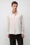 Beige 100% Linen Relax Fit Men's Shirt